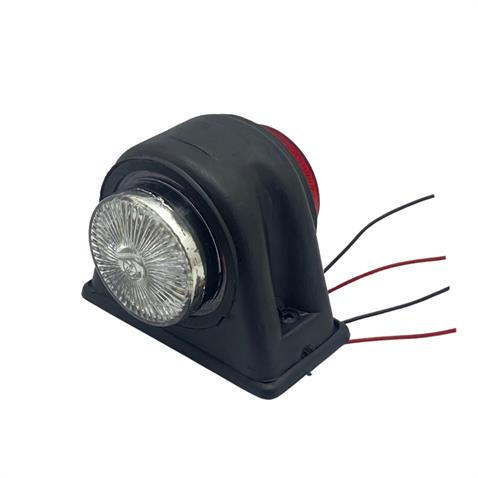 12V-24V TAKOZ LAMBASI BÜYÜK BEYAZ-KIRMIZI (5 LEDLİ)