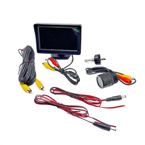 12V ARAÇ İÇİ LCD EKRAN (4.3 ) + (GECE GÖRÜŞLÜ KAMERA 28 MM)
