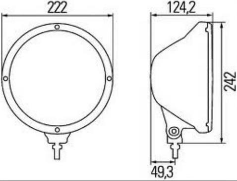 HELLA 12V SİS LAMBASI RALLYE 3003 YUVARLAK BEYAZ (DELİCİ) (222 MM)
