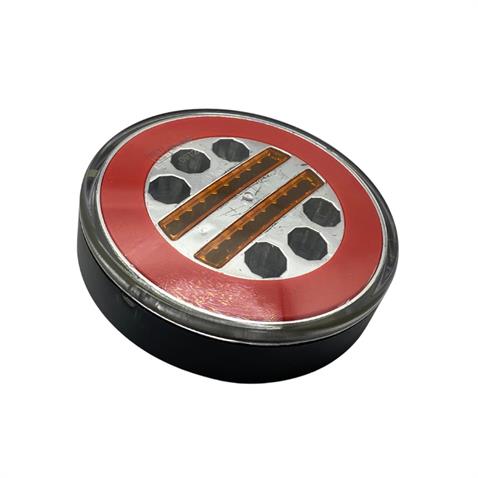 12V STOP LAMBASI YUVARLAK (NEON LEDLİ) (4 FONKSİYONLU) (KIRMIZI-BEYAZ) (140*35 MM)