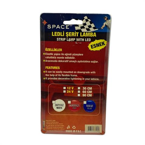 24V ELASTİK BAND-ŞERİT LED BEYAZ 90 CM