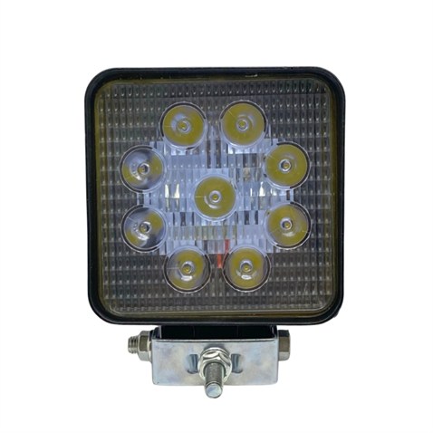9V-60V ÇALIŞMA LAMBASI KARE 27W (9 LEDLİ) (109*109*45 MM) KALIN TİP
