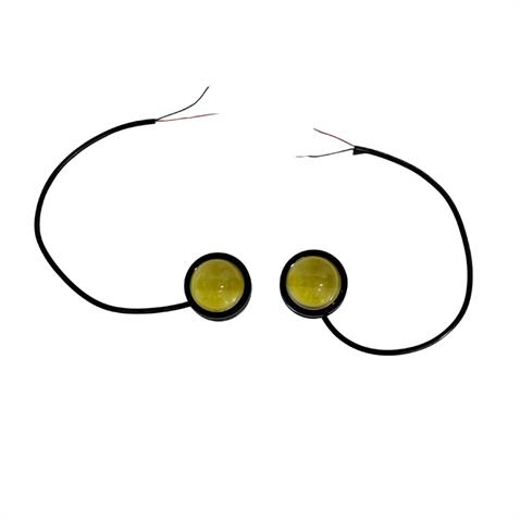 12V LAMBA YUVARLAK MERCEKLİ COB LEDLİ 30W FONKSİYONLU ÇAKARLI (UNIVERSAL) BEYAZ 39 MM (2 AD)