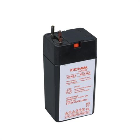 YOKOHAMA 4V 0.3 AH AKÜ KURU TİP LEHİMLİ (27*20*48)