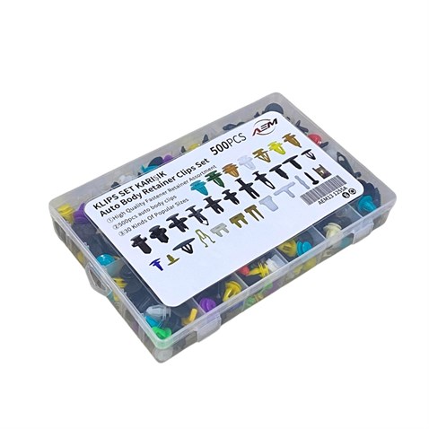 KAPI DÖŞEME-TAMPON-TORPİDO-TRİM PLASTİK PANEL OTO KLİPS SETİ (500 PARÇA)