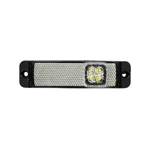 12V-24V YAN İKAZ-PARK LAMBASI (SİDE MARKER) LEDLİ BEYAZ KRONE TİP DORSE (130*32 MM)