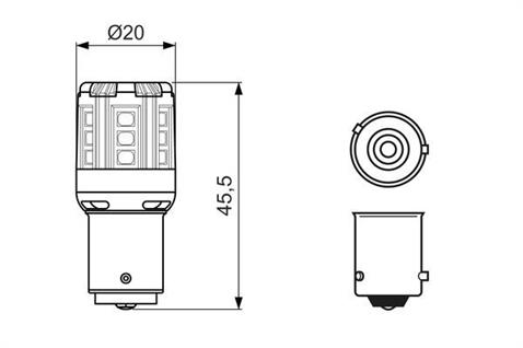 BOSCH 12V 93 LED AMPUL SARI (2 AD)
