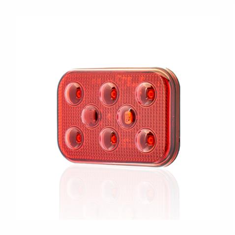 SANEL 10V-30V İKAZ LAMBASI ÇAKARLI 6-LEDLİ YAPIŞKANLI 3M BANTLI SU GEÇİRMEZ KIRMIZI (60*40 MM)