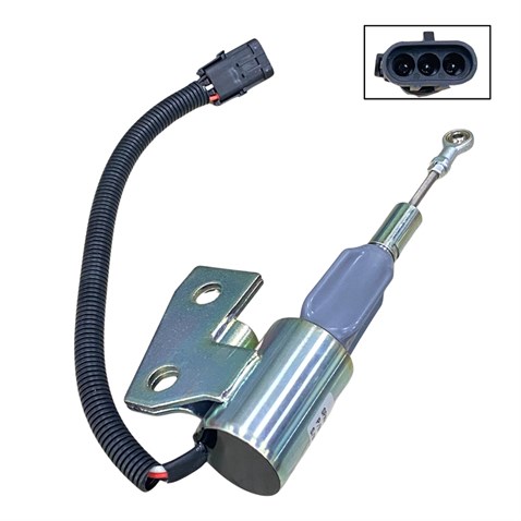 12V STOP SELENOİDİ YAN AYAKLI (SOL AYAK) CUMMINS MOTOR