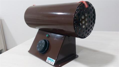 12V KABİN ISITICISI YUVARLAK (20 A-8 A) (FANLI-TERMOSTATLI) MAVİ