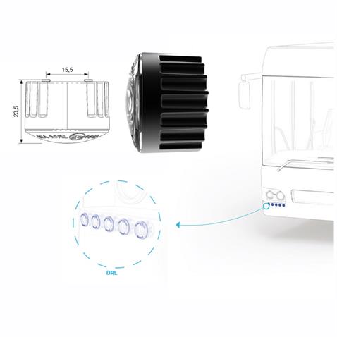 SANEL 12V-24V GÜNDÜZ SÜRÜŞ LEDİ (7 X 2) (TAKIM)