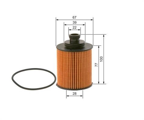 BOSCH YAĞ FİLTRESİ FIAT 1.3 MULTIJET-OPEL 1.3 CDTI
