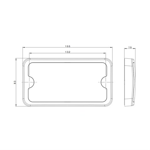 FRISTOM 12V-30V TAVAN LAMBASI LEDLİ 1000 LÜMEN GÜN IŞIĞI (155*83 MM) (BUTONSUZ)