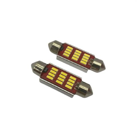 12V-24V SOFİT AMPUL 12 LEDLİ BEYAZ CANBUS (39 MM) (2 AD)