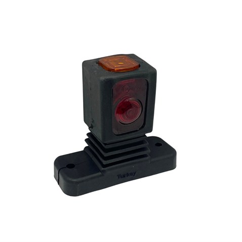 12V-24V DORSE DIŞ İŞARET BOYNUZ LAMBASI LEDLİ KISA DÜZ (LEDLİ) SARI-KIRMIZI-BEYAZ
