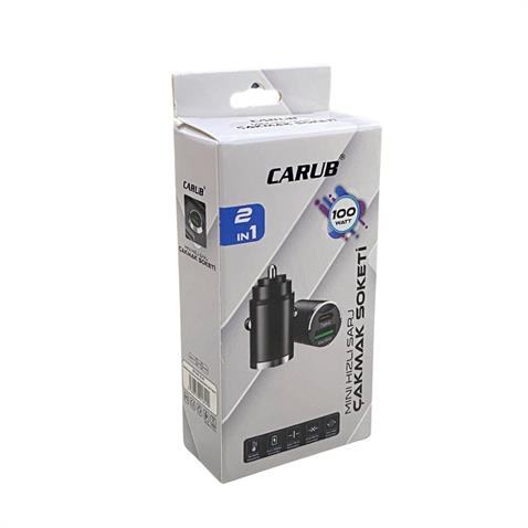 12V-24V TELEFON ŞARJ CİHAZI 2.5 A/6.0 A (ÇAKMAK GİRİŞLİ) (USB+TYPE-C) 