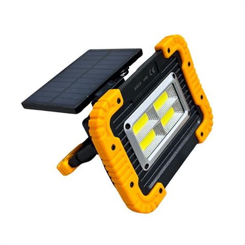 LAMBADA SOLAR 12V COB LEDLİ EL PROJEKTÖRÜ GÜNEŞ ENERJİLİ-ŞARJLI USB ÇIKIŞLI