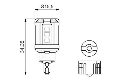 BOSCH 12V T15 DİPSİZ LED AMPUL BEYAZ (2 AD)