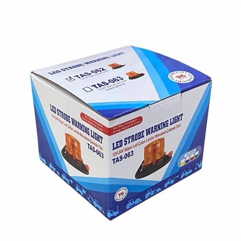 12V-24V ÇAKAR TEPE LAMBA LEDLİ SARI (128*110 MM)