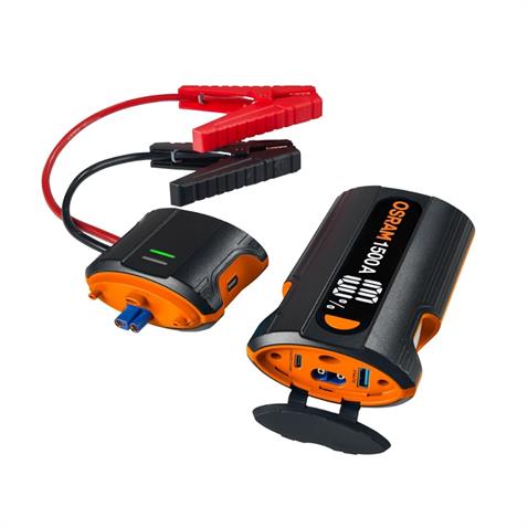 OSRAM 12V AKÜ TAKVİYE CİHAZI (BOOSTER) (1500A) (USB-C PD60W) (USB-A 2.4 A POWERBANK) (LED IŞIK)
