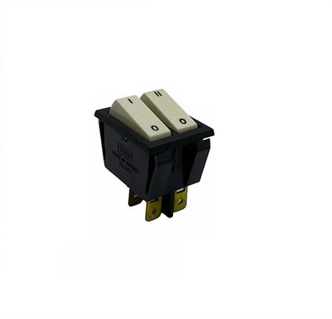 TUŞLU ANAHTAR İKİLİ KARE TİP IŞIKSIZ (3 FİŞ) (ON-OFF) (10A 250V AC)