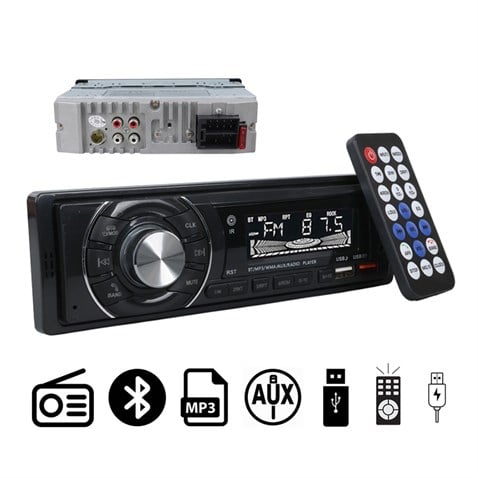 OTO TEYP-RADYO AUX/BLUETOOTH/MP3/SD KART/USB X 2 ŞARJ (UZAKTAN KUMANDALI) (7 RENKLİ)
