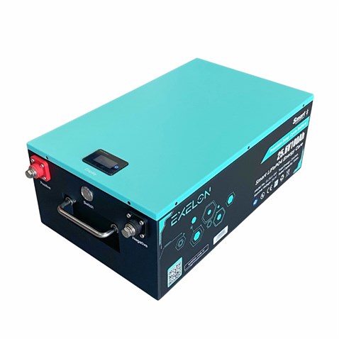 EXELON 25V 100 AH LITHIUM DEEP CYCLE AKÜ (SMART LIFePO4 BATTERY) 2560Wh (520*300*210) (22.1 KG)