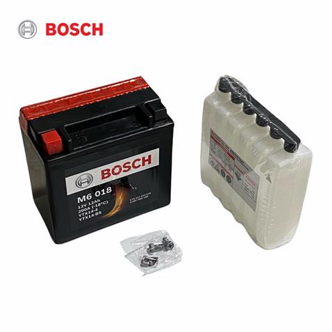 BOSCH 12V 12 AH MOTOSİKLET AKÜSÜ 200 A (EN) (150*87*145) (M6 018) (YTX14-4) (YTX14-BS) (TERS)