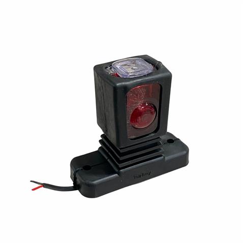 12V-24V DORSE DIŞ İŞARET BOYNUZ LAMBA KISA DÜZ (LEDLİ) (112*96 MM)