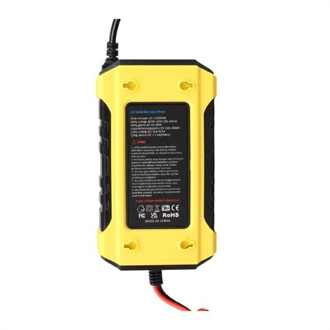 UCOMEN 12V ŞARJ REDRESÖRÜ (AKILLI AKÜ ŞARJ CİHAZI) OTOMATİK 6 A LCD BÜYÜK EKRAN SARI (+AGM/JEL)