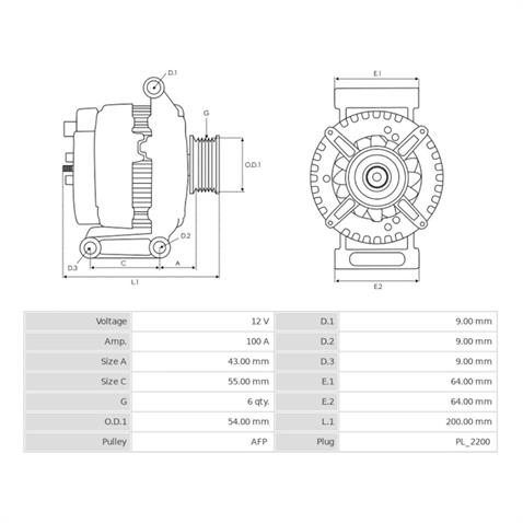 DENSO 12V ALTERNATÖR DİNAMO 105 A (DFM-L) OPEL ASTRA H/CORSA D/MERIVA 1.3 CDTI (ITALY)