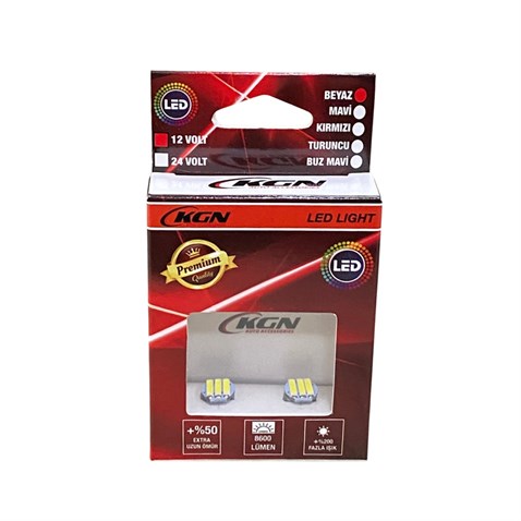 12V DİPSİZ AMPUL T10 (3 LEDLİ) BEYAZ SMD (2 AD)