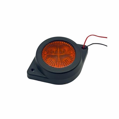 12V-24V SİNYAL LAMBASI YUVARLAK KAUÇUK SARI (4 LEDLİ) (62 MM)