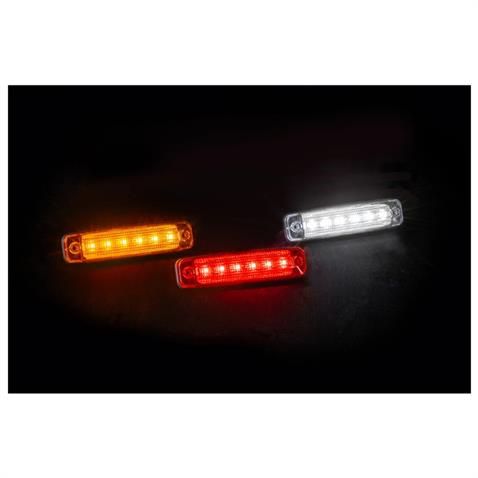 FRISTOM 12V-24V PARMAK LAMBA 6-LEDLİ SARI (102*25.6 MM)