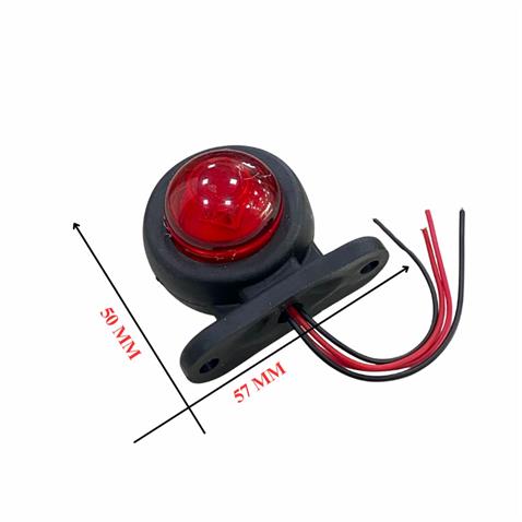 12V-24V TAKOZ LAMBASI MİNİ KIRMIZI-BEYAZ (3 LEDLİ) (57*50 MM)