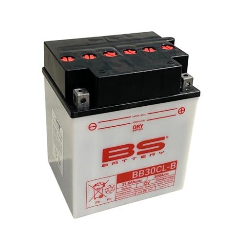 BS BATTERY 12V 30 AH/31.6 AH MOTOSİKLET AKÜSÜ 300 A (EN) (165*130*192) (BB30CL-B)