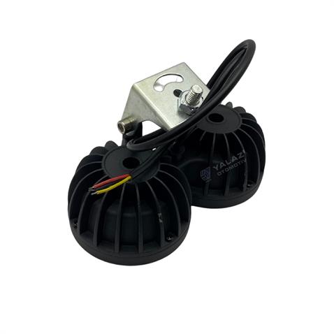 10-30V ÇALIŞMA LAMBASI (12 X 3W POWER LEDLİ) (ÇİFTLİ-YUVARLAK) (80 MM)