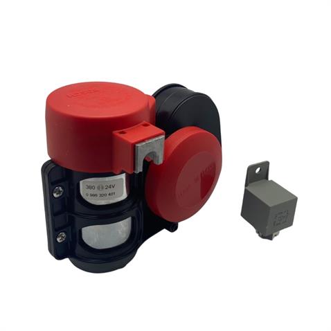 BOSCH 24V KORNA PNÖMATİK F1 (FERRARI) (KIRMIZI-SİYAH) (RÖLELİ)
