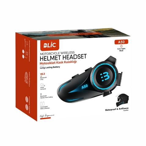 MOTOSIKLET KASK BLUETOOTH KULAKLIK (INTERCOM) (SU GEÇİRMEZ)