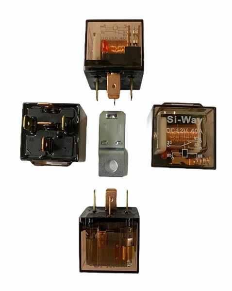 12V RÖLE 5 UÇLU 40 A IŞIKLI (ŞEFFAF) (ÇİFT PLATİN) (30-85-86-87-87a)