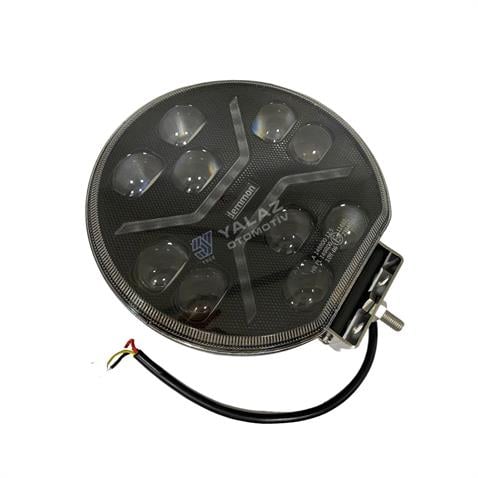 9V-32V LED LAMBA OFF-ROAD YUVARLAK (SİYAH) RALLYE 3000 SARI-BEYAZ (220 MM)