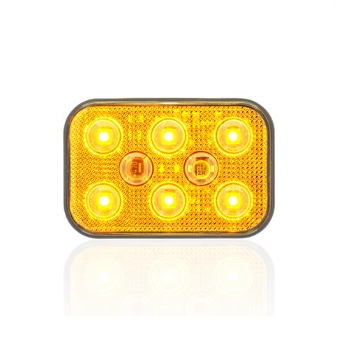 SANEL 12V YAN SİNYAL LAMBASI 6-LEDLİ YAPIŞKANLI 3M BANTLI SU GEÇİRMEZ SARI (60*40 MM)