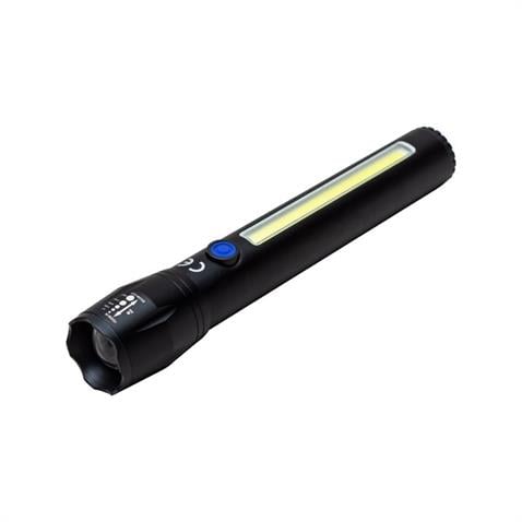 EL FENERİ COB LED (4 FONKSİYONLU-ZOOMLU) (USB ŞARJLI) (170*30 MM) PM-16754