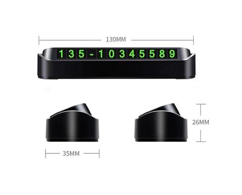 ARAÇ İÇİ TELEFON NUMARATİĞİ (PARK-TEL) (AÇ-KAPA) SİYAH