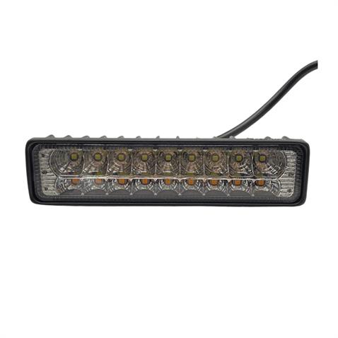 12-30V GÜNDÜZ SÜRÜŞ LEDİ (9+9 LEDLİ) SARI-BEYAZ ÇAKARLI FONKSİYONLU (148*35 MM)