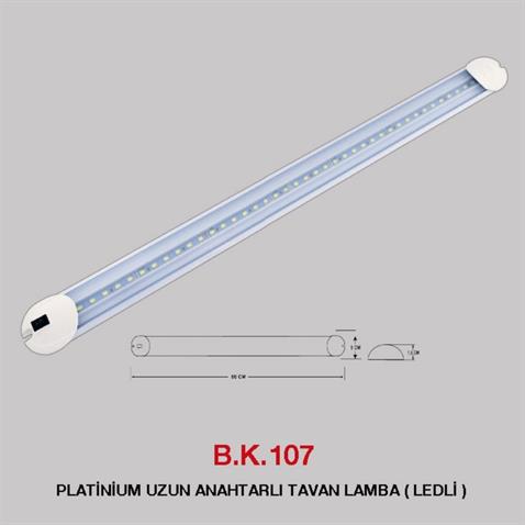 24V FLORESAN TAVAN LAMBASI LEDLİ BEYAZ ANAHTARLI (660 MM)