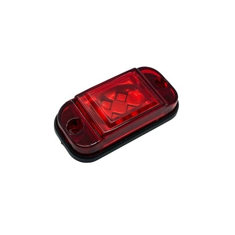 12V-24V YAN İKAZ LAMBASI DORSE SİDE MARKER KIRMIZI (4 LEDLİ) (76*37 MM)