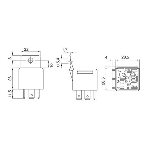 BOSCH 24V RÖLE 5 UÇLU 20 A (30-85-86-87-87)