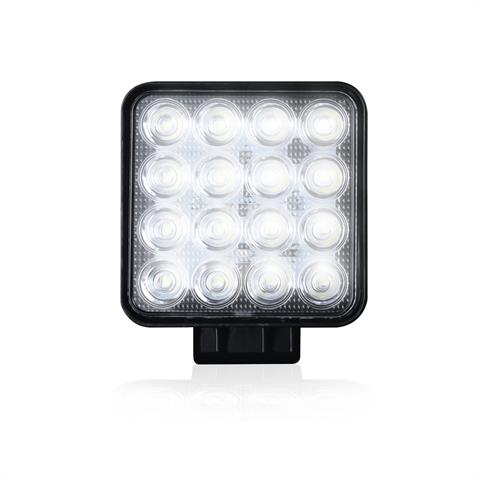 10V-30V ÇALIŞMA LAMBASI KARE 48W (16 X 3W POWER LEDLİ) 