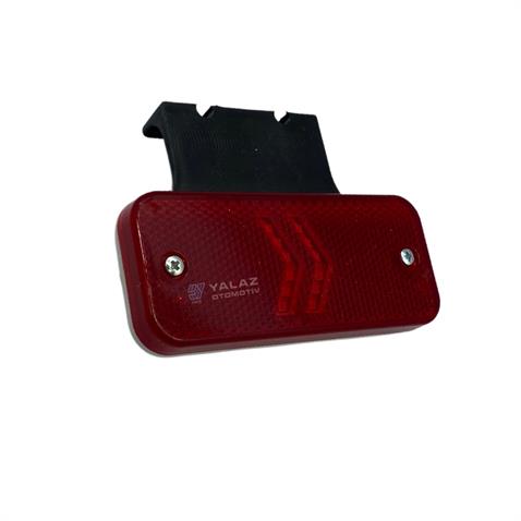 24V YAN İKAZ LAMBASI DORSE SİDE MARKER KIRMIZI (12 LEDLİ-OK İŞARETLİ) (106*45 MM)